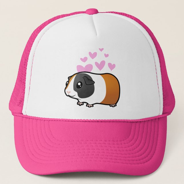 Guinea Pig Love (smooth hair) Trucker Hat (Front)