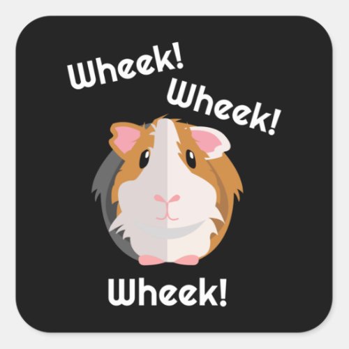 Guinea Pig Love Square Sticker