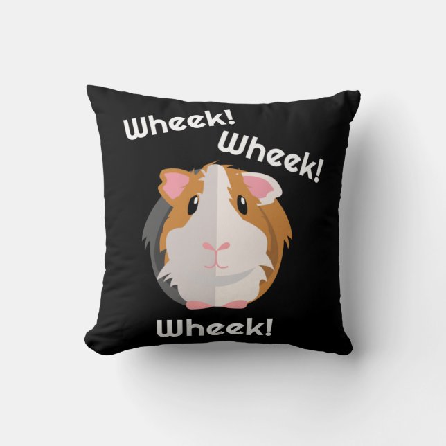 Guinea Pig Love Throw Pillow (Front)
