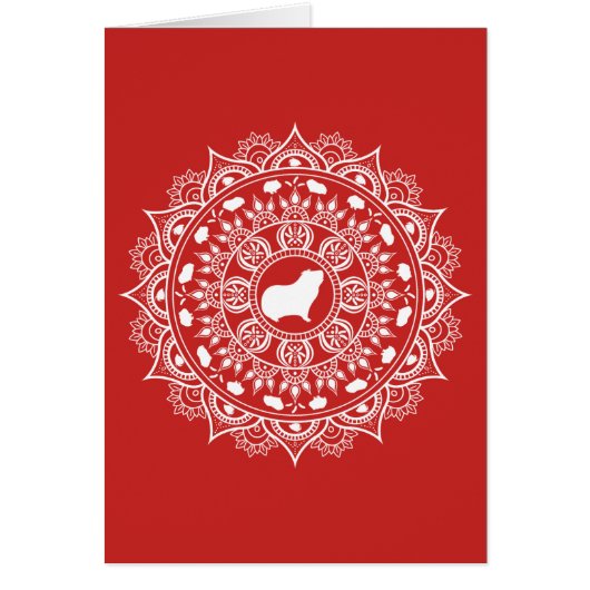 Guinea Pig Mandala Art Cards (Front)