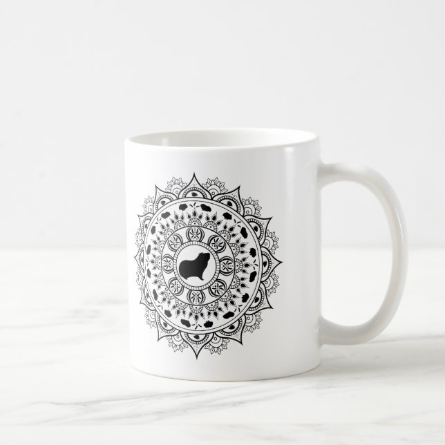 Guinea Pig Mandala Art Coffee Mug (Right)