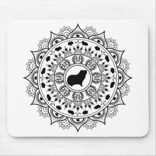 Guinea Pig Mandala Art Mouse Pad