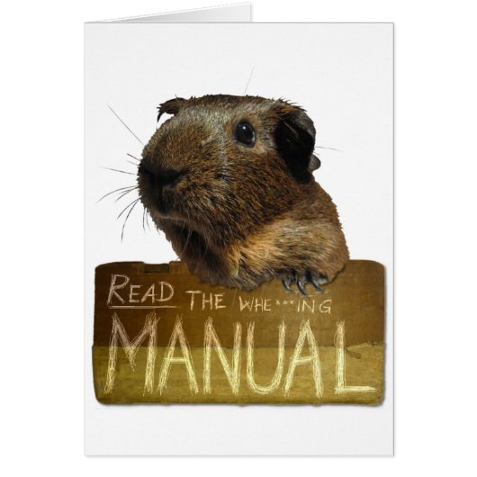 Guinea Pig Manual Cards (Front)