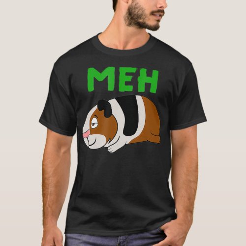 Guinea Pig Meh Sarcastic Attitude  Nerd Geek T_Shirt