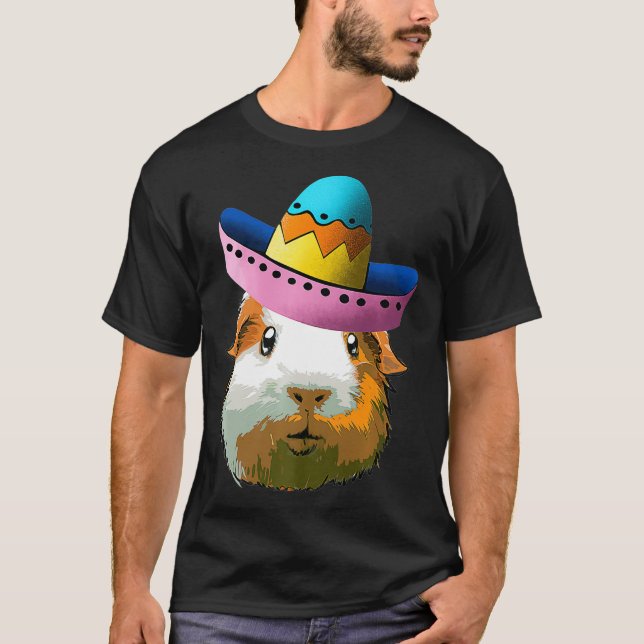 Guinea Pig Mexican Sombrero Cinco De Mayo T-Shirt (Front)