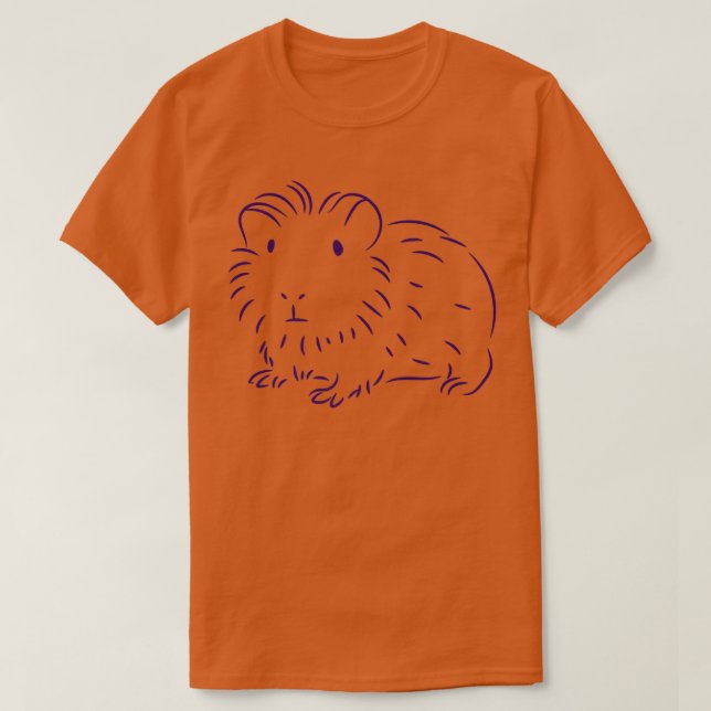 Guinea Pig Minimal Drawing  T-Shirt (Design Front)