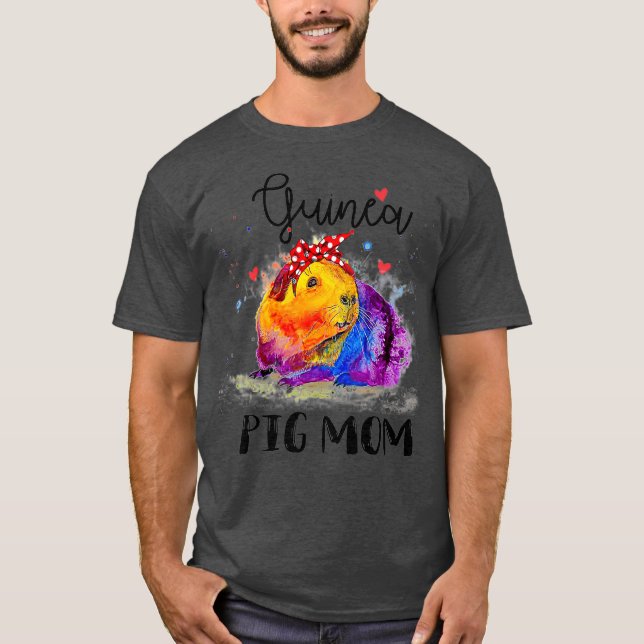 Guinea Pig Mom Cute Funny Pet Owne  Guinea Pigs T-Shirt (Front)