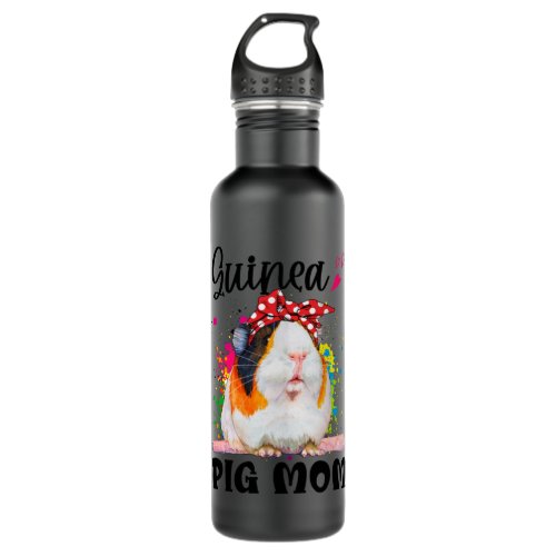 Guinea Pig Mom Cute Funny Pet Owne Shirt Guinea Pi Stainless Steel Water Bottle