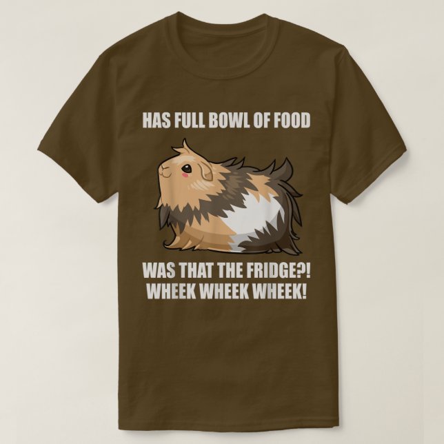 Guinea Pig Mom Dad Funny Piggy Food Wheek Wheek  T-Shirt (Design Front)