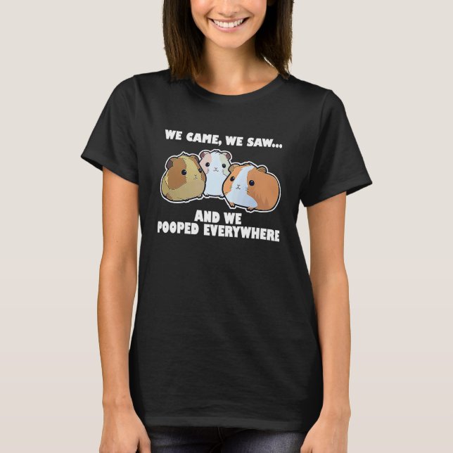 Guinea Pig Mom Dad Funny Piggy Lover Chew Cage 6 T-Shirt (Front)
