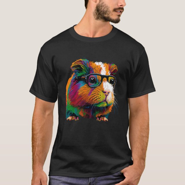 Guinea Pig Mom Dad  Piggy  Chew Cage  2 T-Shirt (Front)