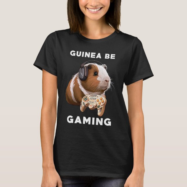 Guinea Pig Mom Dad  Piggy  Chew Cage T-Shirt (Front)