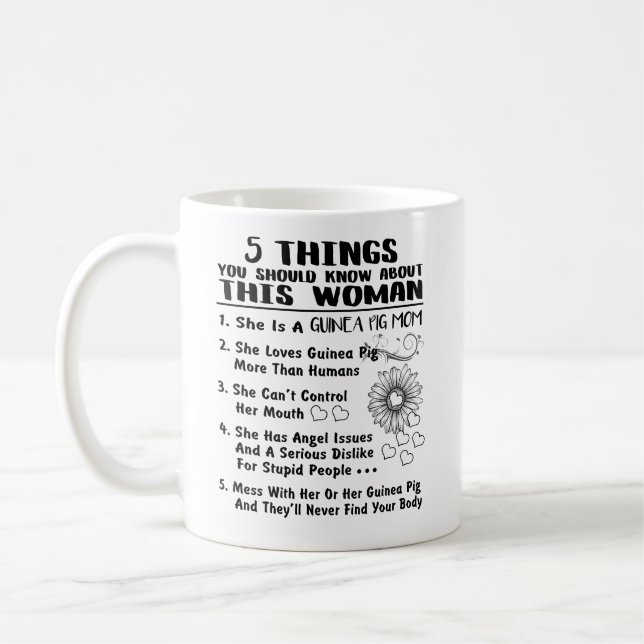 Guinea Pig Mom Mug Coffee Tea Cup Funny Gift Wome (Left)