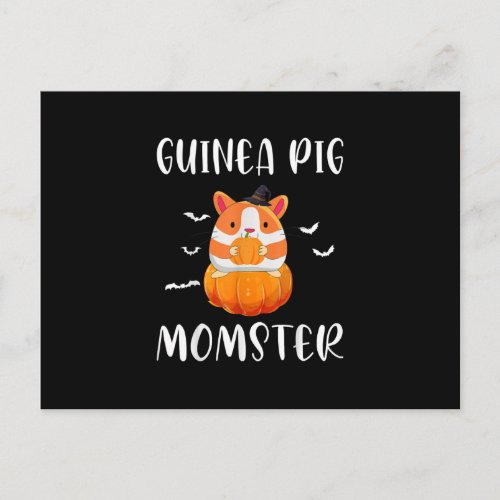 Guinea Pig Momster Pumpkin Monster Funny Halloween Postcard