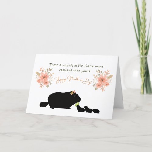 Guinea Pig Mothers Day Card