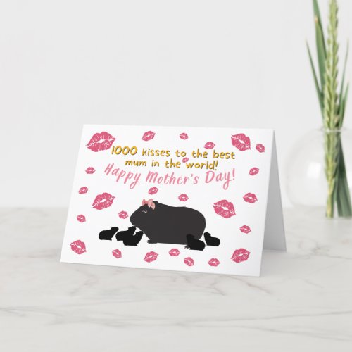 Guinea Pig Mothers Day Card