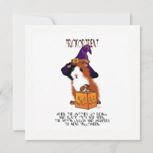 Guinea Pig 'n Pumpkin Halloween Card
