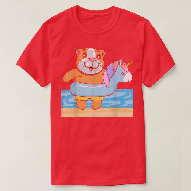 Guinea Pig on the Beach, Holiday Vacation Vacay  T-Shirt (Design Front)