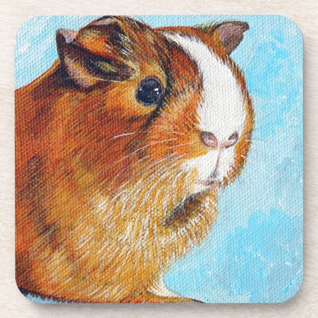 Guinea Pig Painting Coaster (Front)