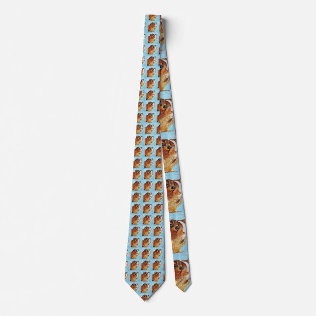 Guinea Pig Painting - Coconut Neck Tie (Front)