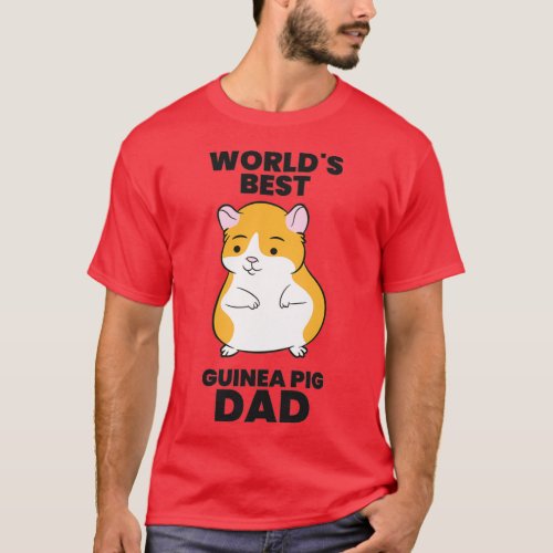Guinea Pig Papa Gift Worlds Best Guinea Pig Dad  T_Shirt
