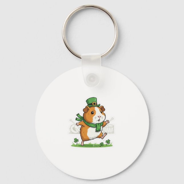 Guinea Pig Parade St.Patrick's Day Keychain (Front)