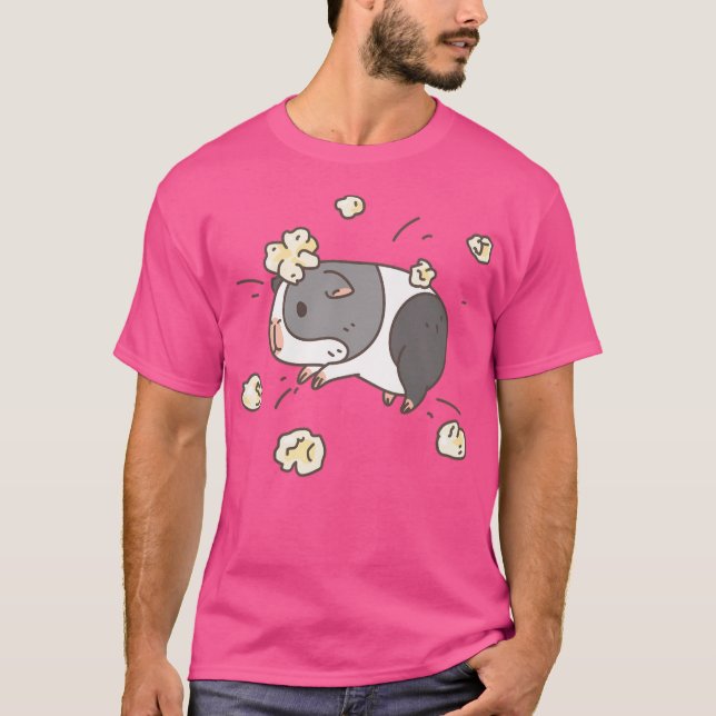 Guinea Pig Pattern Popcorning T-Shirt (Front)