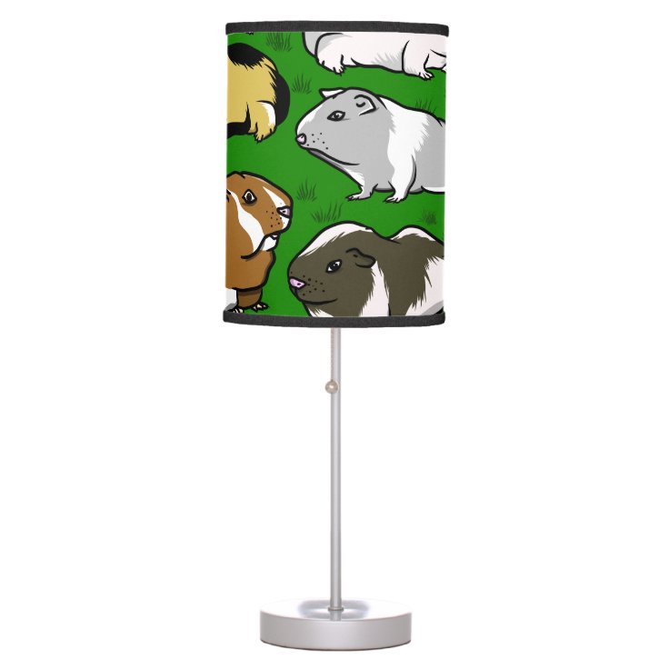 Guinea pig pattern table lamp Zazzle