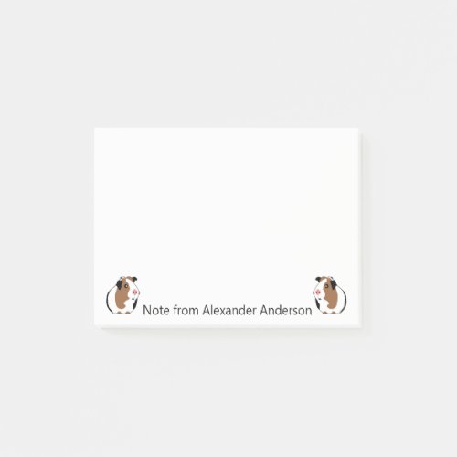 Guinea Pig Personalize Post_it Notes