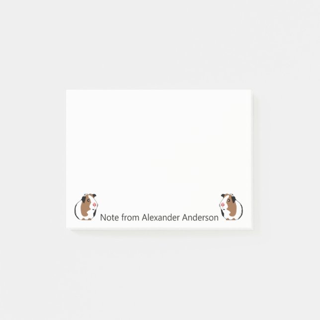 Guinea Pig Personalize Post-it Notes (Front)