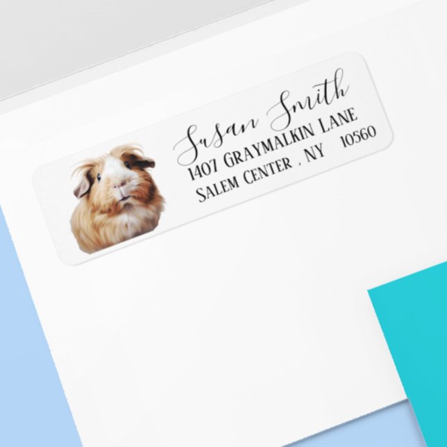 Guinea Pig Pet Return  Address Label (Creator Uploaded)