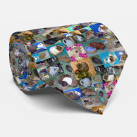 Guinea Pig Photo Collage, Necktie