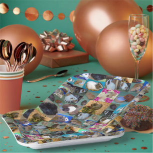 Guinea Pig Photo Collage,  Paper Plates