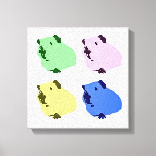 Guinea pig pop art canvas