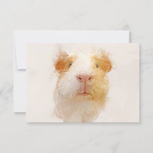 Guinea Pig Portrait 001  Thank You Card