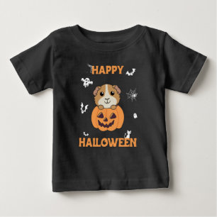 Guinea Pig Pumpkin Sweet Animals Happy Halloween Baby T-Shirt