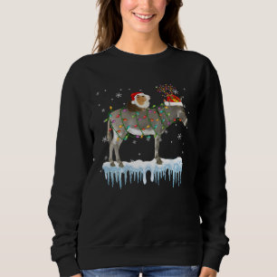 Guinea Pig Riding Donkey Reindeer Santa Christmas  Sweatshirt