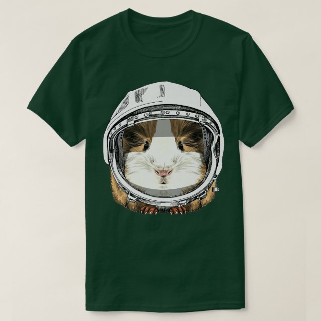 Guinea pig Rodent Astronaut Space Wildlife Animal  T-Shirt (Design Front)