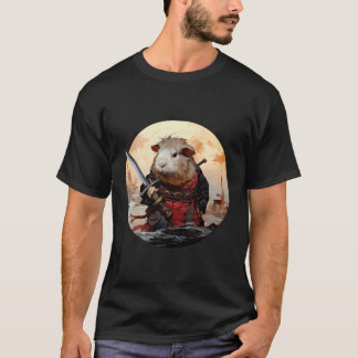 Guinea Pig Samurai Funny Pet Katana T-Shirt