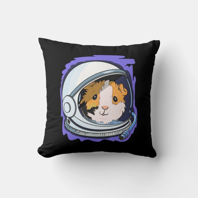 Guinea Pig Science Throw Pillow (Front)