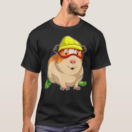 Guinea pig Skier Ski T_Shirt