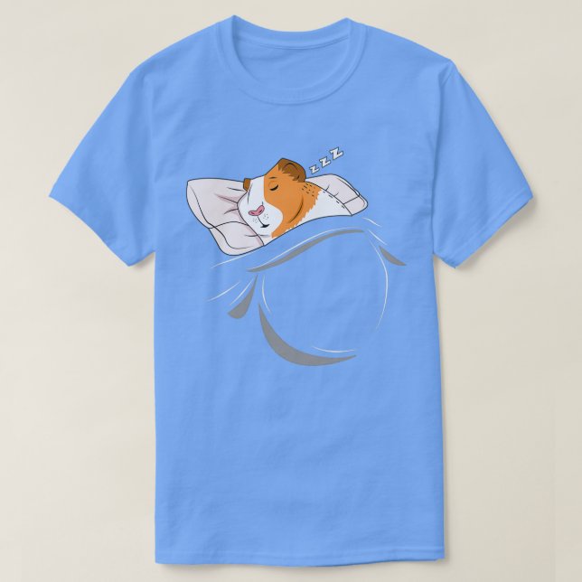 Guinea Pig Sleeping Animal Nap Napping Slumber  T-Shirt (Design Front)