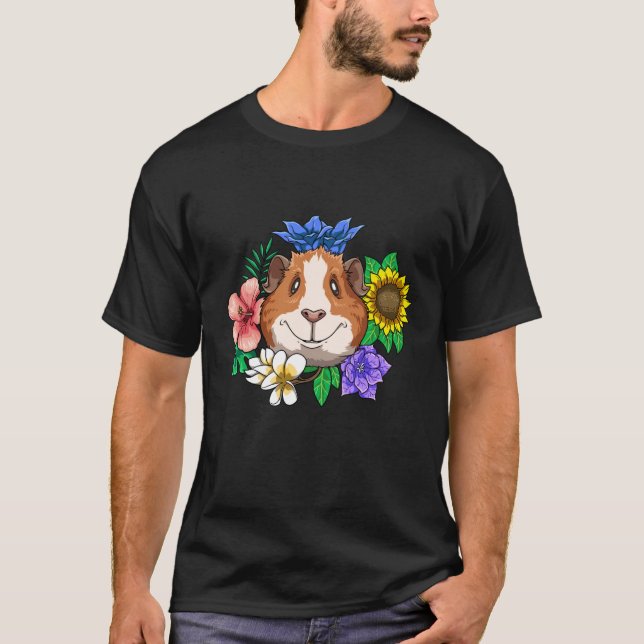 Guinea Pig Smile Flowers Laughter for a Guinea pig T-Shirt (Front)