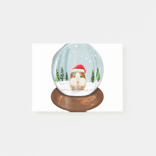 Guinea pig snow globe xmas pjs outfit christmaspn post_it notes