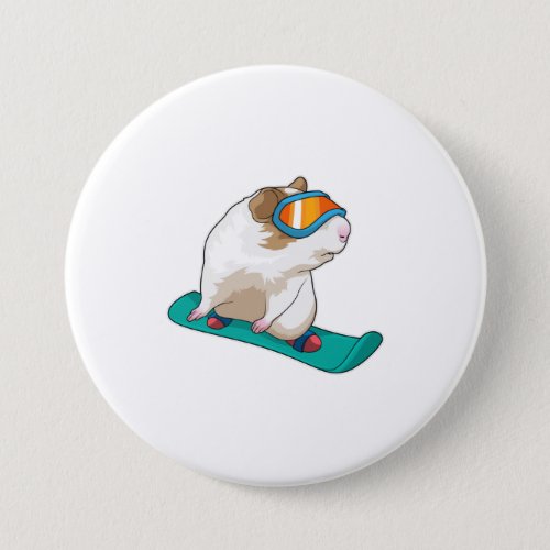 Guinea pig Snowboarder Snowboard Button