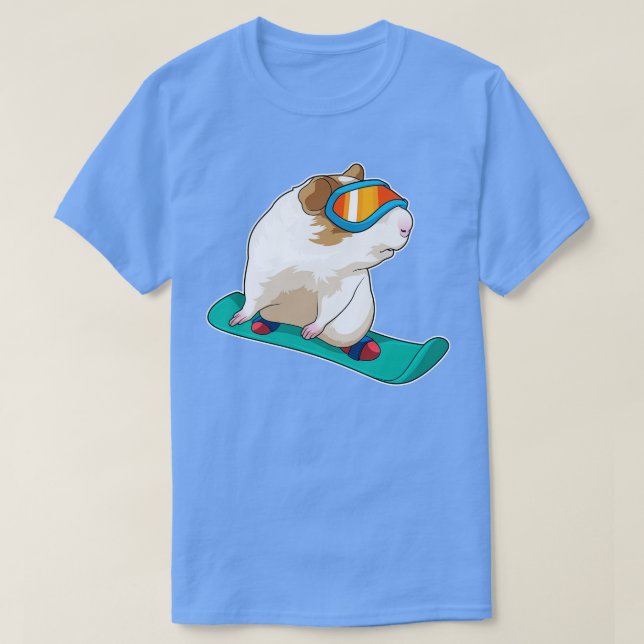 Guinea pig Snowboarder Snowboard T-Shirt (Design Front)