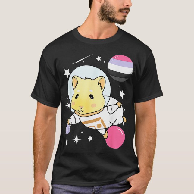 Guinea Pig Space Apressexual Pride  T-Shirt (Front)
