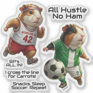 Guinea Pig Sports, Soccer and XCountry Sticker