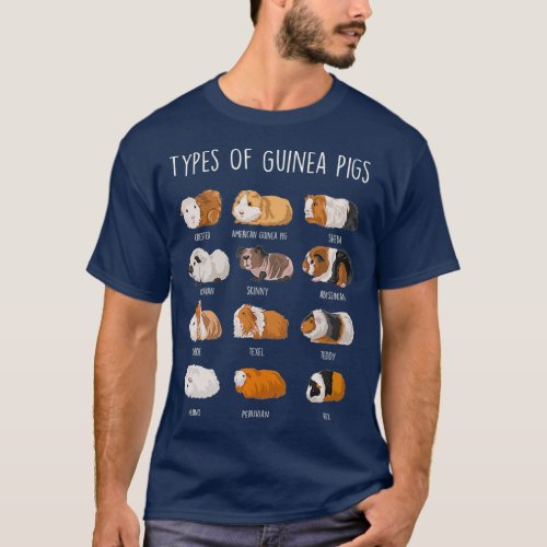 Guinea Pig Types Of Guinea Pigs T_Shirt