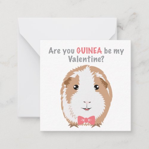 Guinea Pig Valentines Card